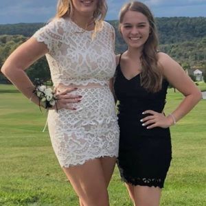 White two piece dress